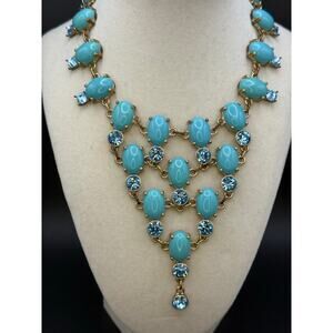 Suzanne Somers Turquoise Bib Statement Necklace